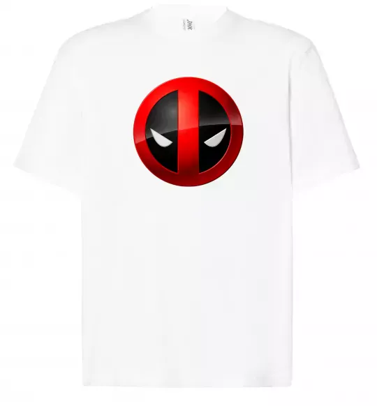 Футболка Оверсайз Deadpool face logo Белый фото