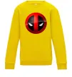 Дитячий світшот Deadpool face logo Сонячно жовтий Дитячий світшот Deadpool face logo Сонячно жовтий фото