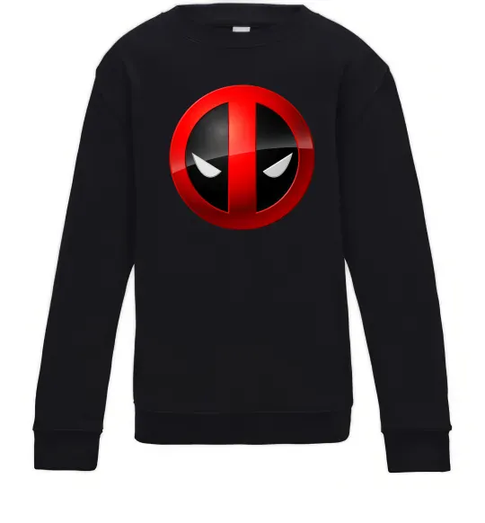 Дитячий світшот Deadpool face logo Чорний фото