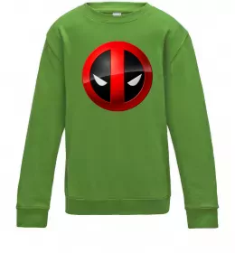 Дитячий світшот Deadpool face logo Лаймовий фото