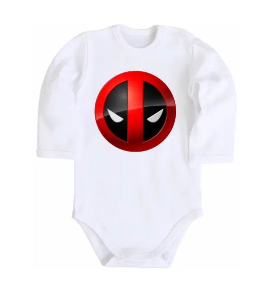 Дитячий бодік Deadpool face logo Білий фото