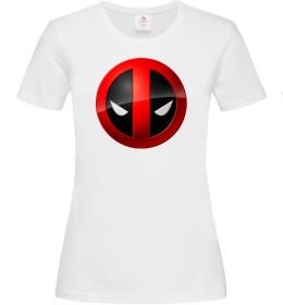 Женская футболка Deadpool face logo
