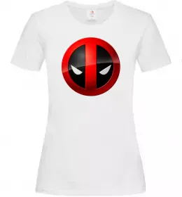 Жіноча футболка Deadpool face logo Білий фото