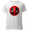 Мужская премиум футболка Deadpool face logo Белый фото