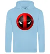 Жіноча толстовка (худі) Deadpool face logo Блакитний фото