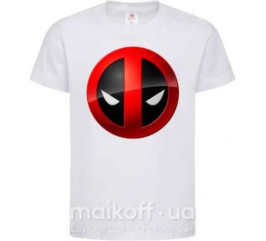 Детская футболка Deadpool face logo Белый фото