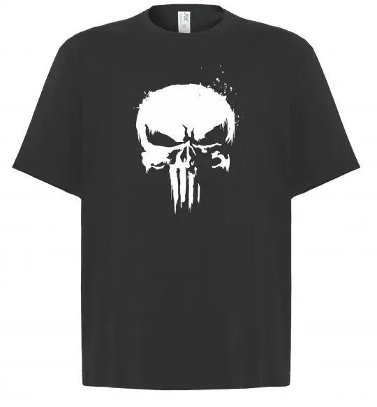 Футболка Оверсайз Punisher logo Черный фото