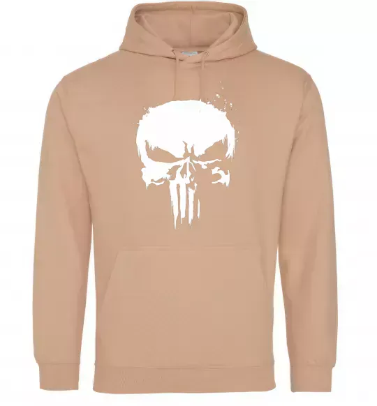 Чоловіча толстовка (худі) Punisher logo Пісочний фото