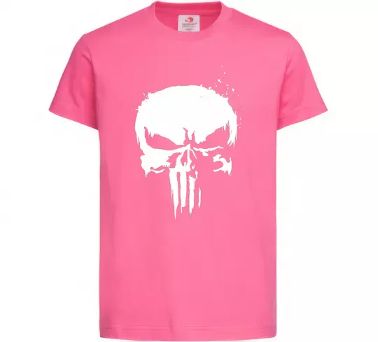 Дитяча футболка Punisher logo Яскраво-рожевий фото