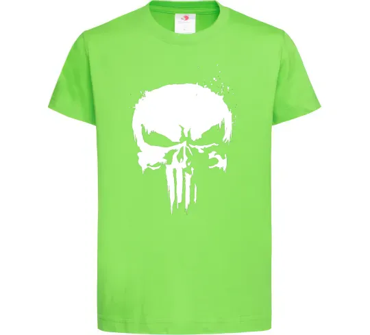 Дитяча футболка Punisher logo Лаймовий фото