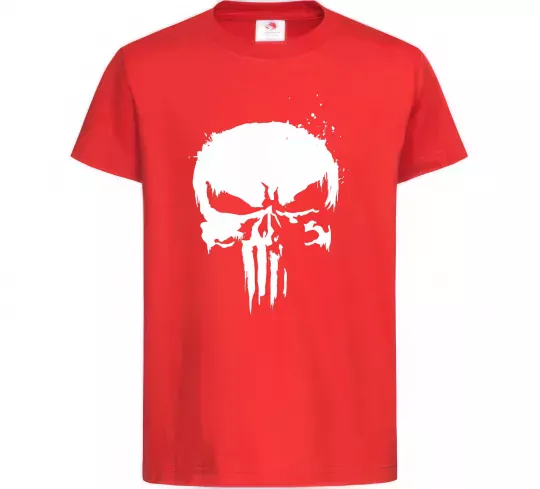 Дитяча футболка Punisher logo Червоний фото