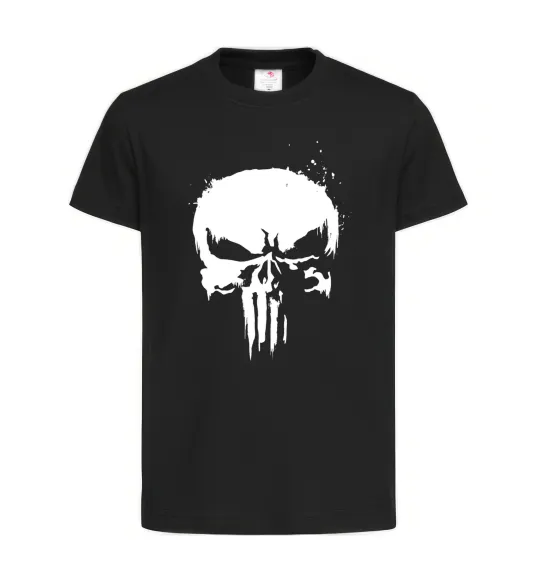 Дитяча футболка Punisher logo Чорний фото