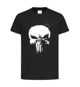 Детская футболка Punisher logo Черный фото