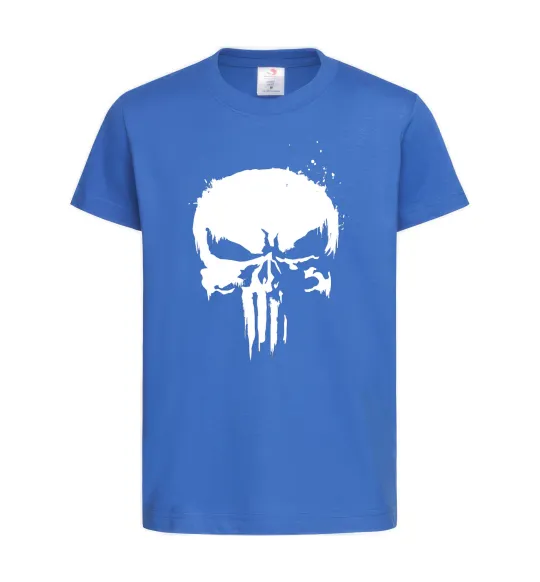 Дитяча футболка Punisher logo Яскраво-синій фото