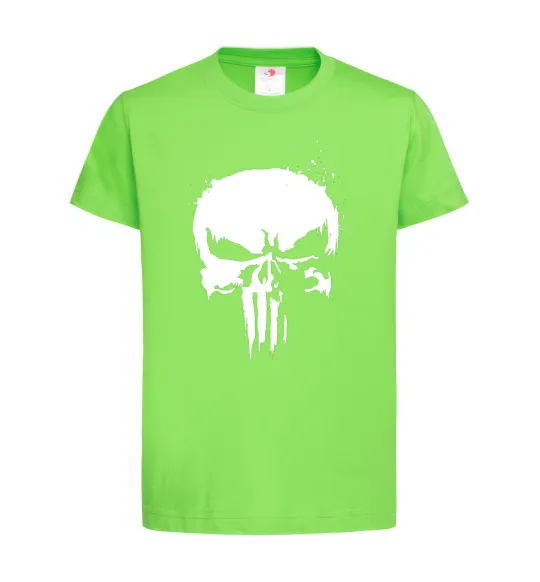 Дитяча футболка Punisher logo Лаймовий фото