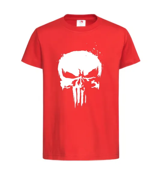 Дитяча футболка Punisher logo Червоний фото