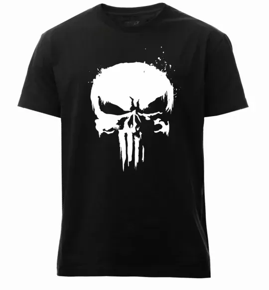 Мужская премиум футболка Punisher logo Черный фото