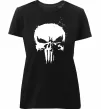 Женская премиум футболка Punisher logo Черный фото