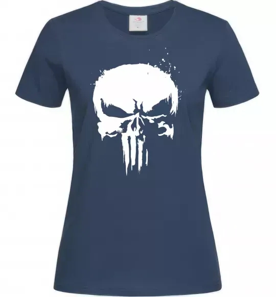 Женская футболка Punisher logo Темно-синий фото