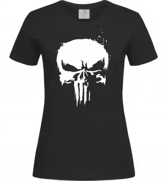 Женская футболка Punisher logo Черный фото