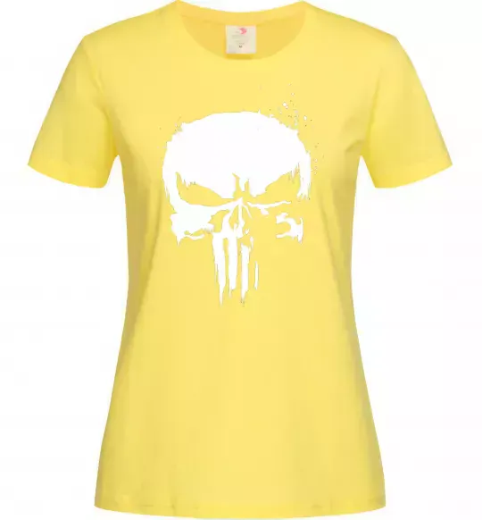 Женская футболка Punisher logo Лимонный фото