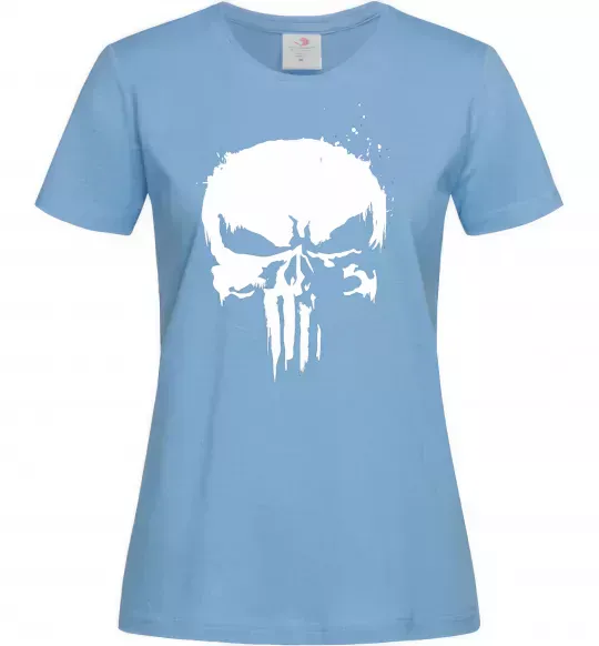 Женская футболка Punisher logo Голубой фото