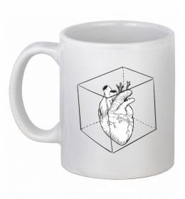 Чашка керамическая Heart in cube