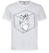 Чоловіча футболка Heart in cube Білий фото