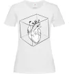 Женская футболка Heart in cube Белый фото