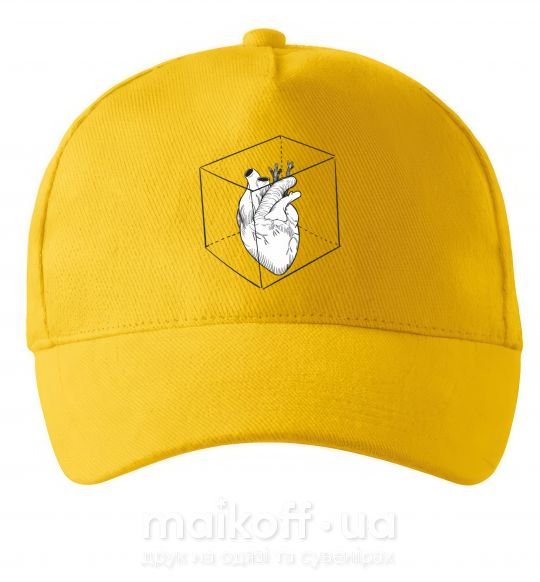 Кепка Heart in cube Сонячно жовтий фото