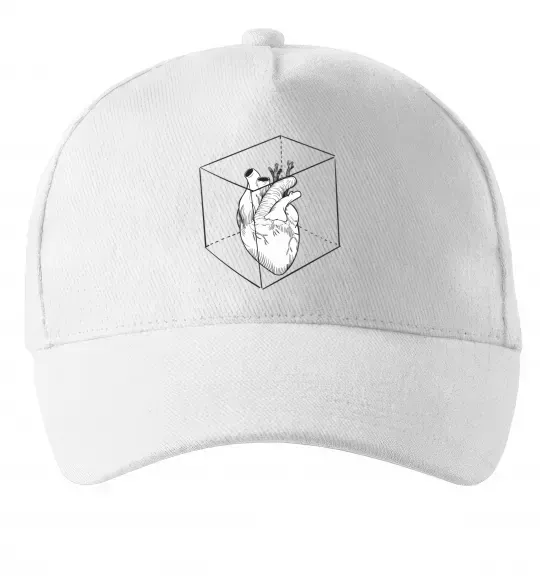 Кепка Heart in cube Білий фото