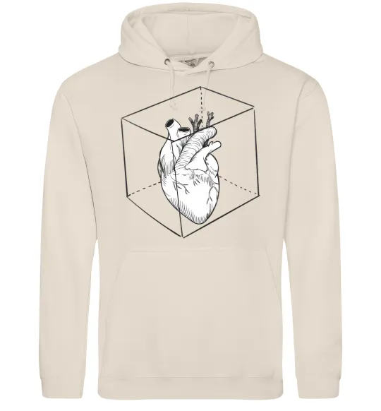 Мужская толстовка (худи) Heart in cube Таш фото