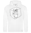Женская толстовка (худи) Heart in cube Белый Женская толстовка (худи) Heart in cube Белый фото