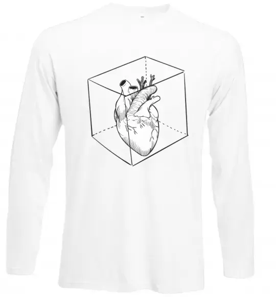 Лонгслів Heart in cube Білий фото