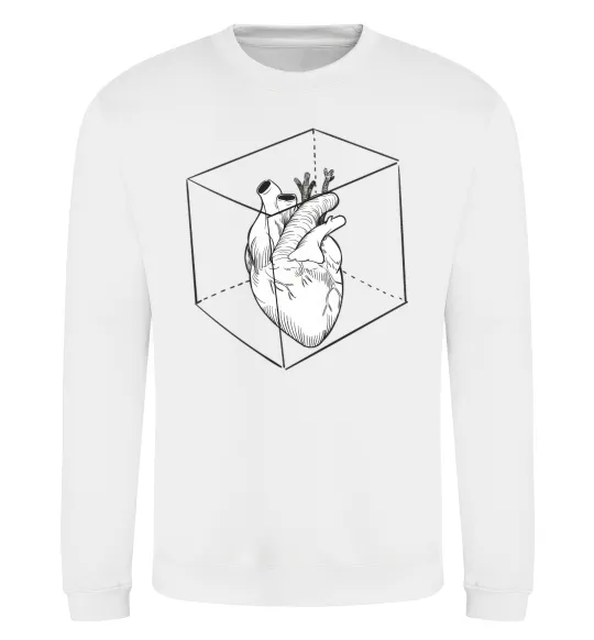 Світшот Heart in cube Білий фото