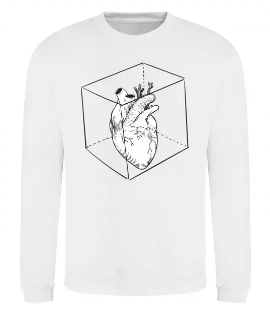 Світшот Heart in cube Білий фото