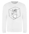 Світшот Heart in cube Білий фото