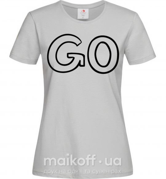 Женская футболка Go Серый фото