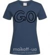 Жіноча футболка Go Темно-синій фото