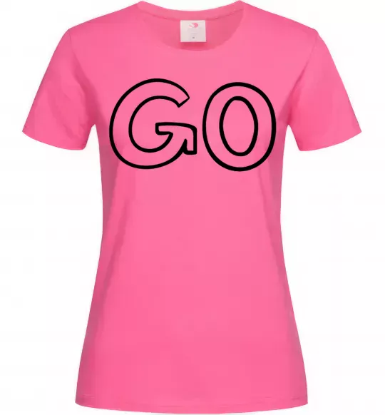 Жіноча футболка Go Яскраво-рожевий фото