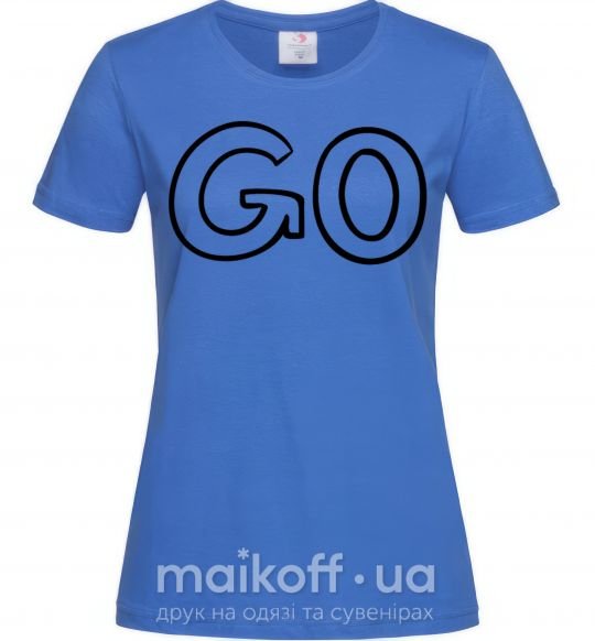 Женская футболка Go Ярко-синий фото