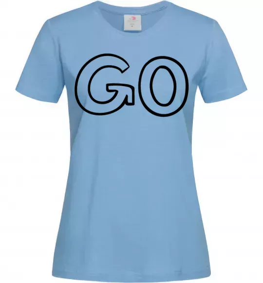 Жіноча футболка Go Блакитний фото