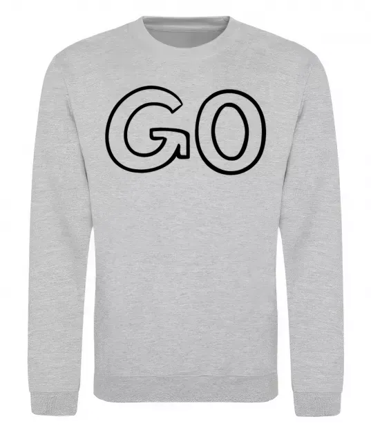 Свитшот Go Серый меланж фото