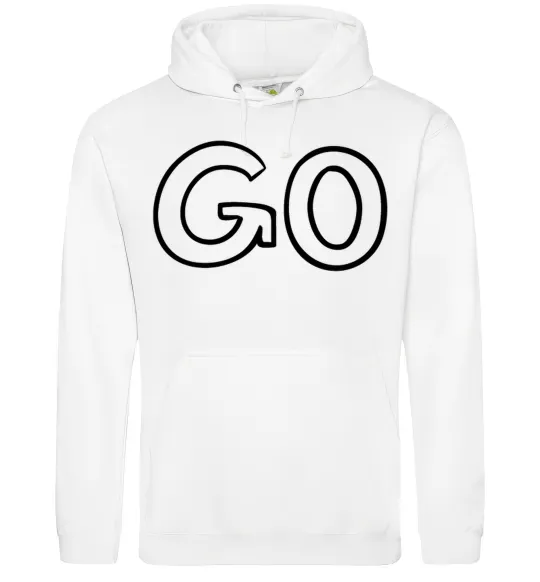 Мужская толстовка (худи) Go Белый фото