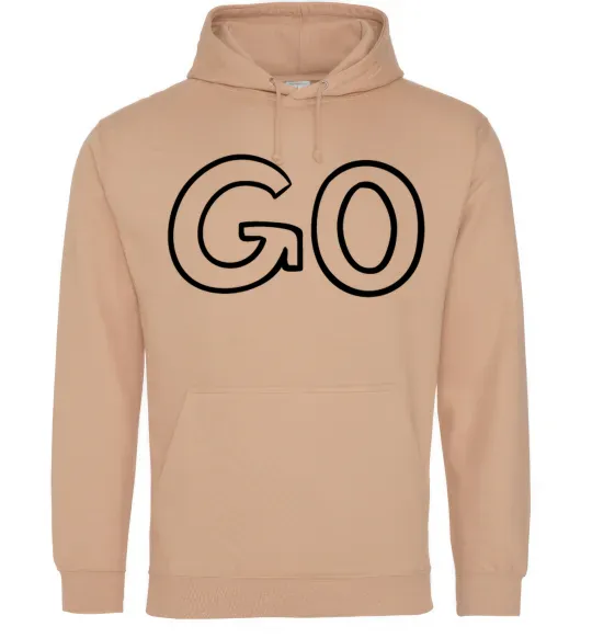 Мужская толстовка (худи) Go Песочный фото