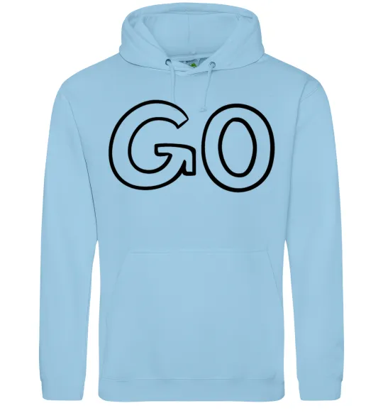 Мужская толстовка (худи) Go Голубой фото