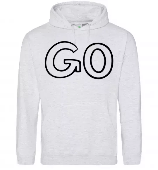 Женская толстовка (худи) Go Серый меланж фото