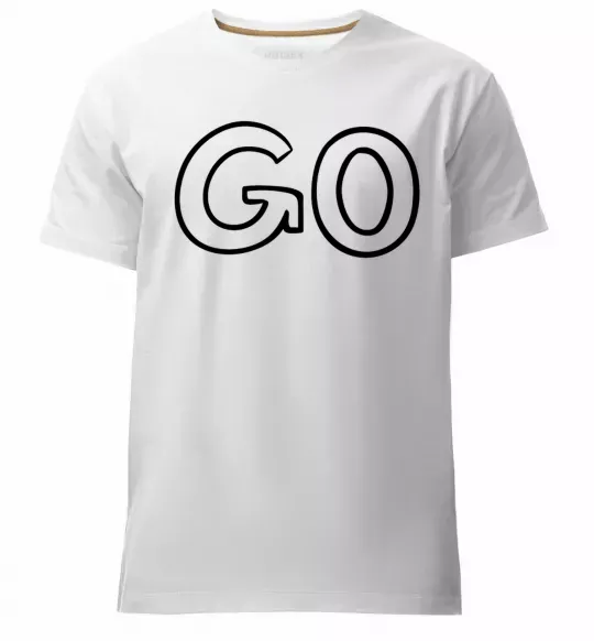 Чоловіча преміум футболка Go Білий фото
