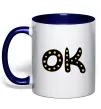 Чашка з кольоровою ручкою Ok Глибокий темно-синій Чашка з кольоровою ручкою Ok Глибокий темно-синій фото