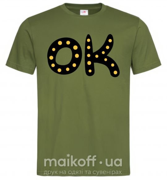 Чоловіча футболка Ok Оливковий фото